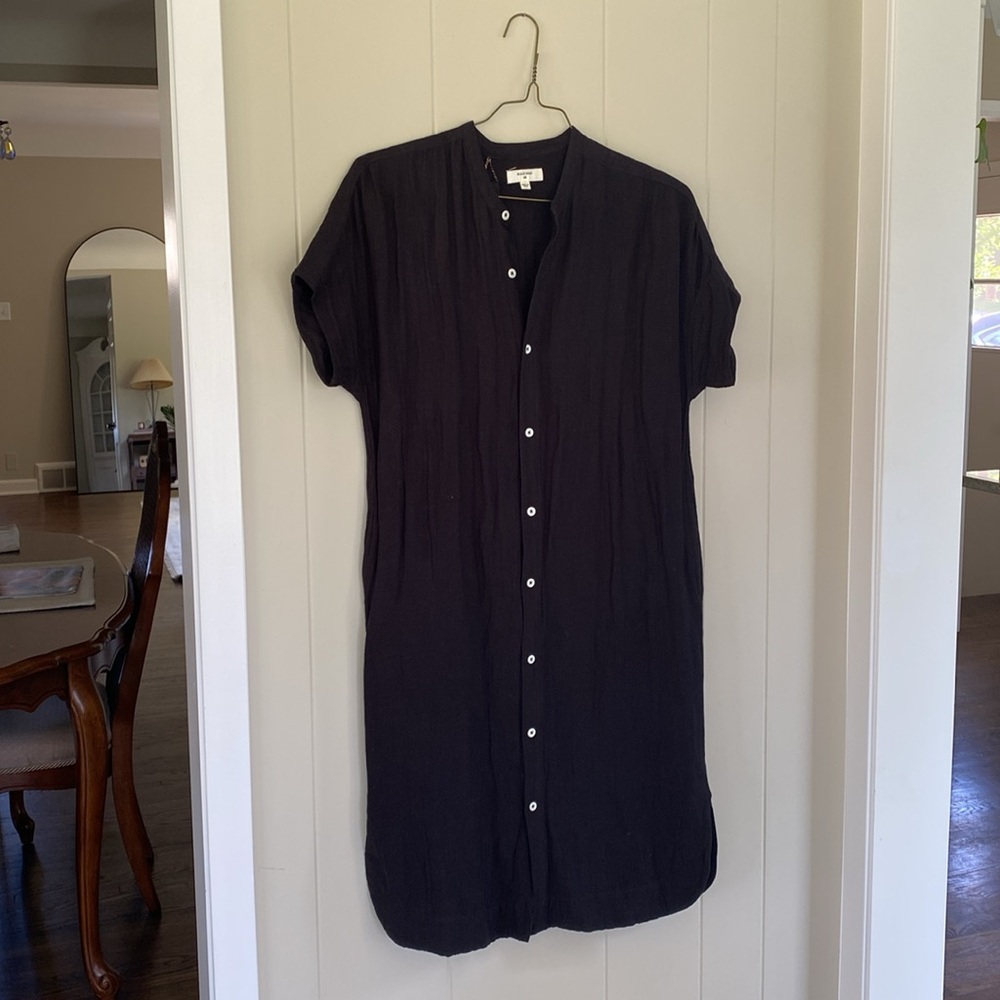 Billy Reid dolman sleeve button up dress black - Picture 3 of 12